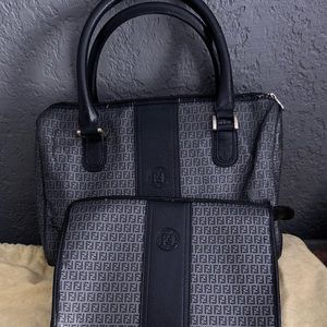 Vintage Fendi Bag With Matching Clutch